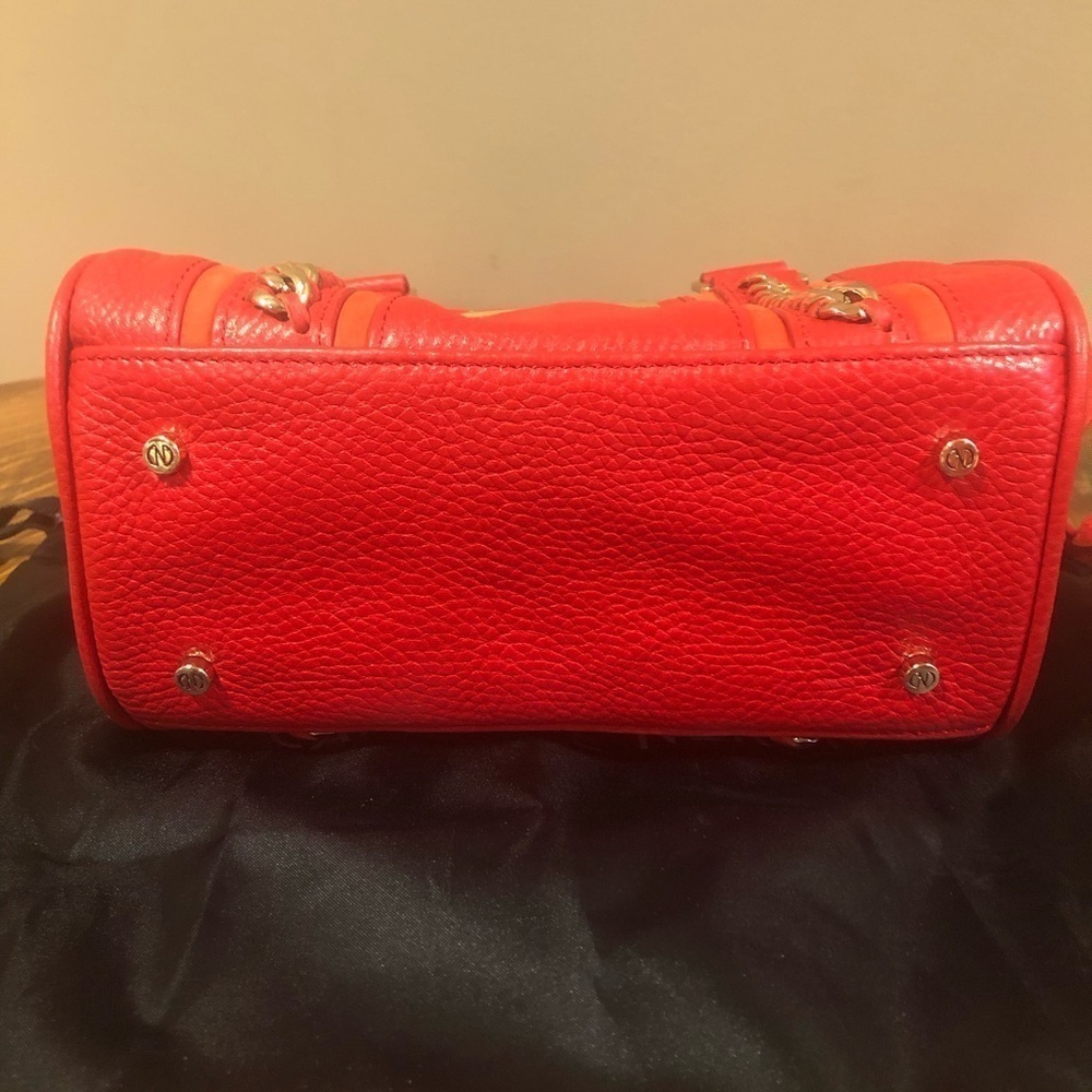 NWT Caroline Néron Red Leather & Suede Mini Crossbody Bag - Picture 8 of 11